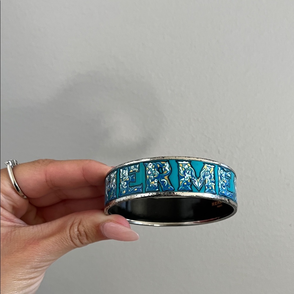Hermes Turquoise and Silver Women's Bracelet